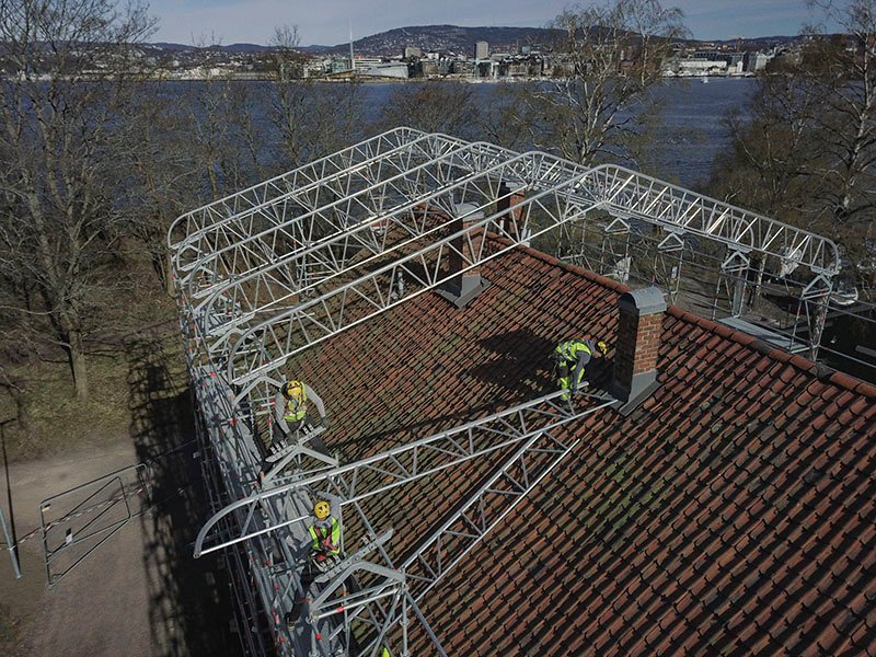 tak over tak stillas leie oslo hovedoya lavetthuset topp still